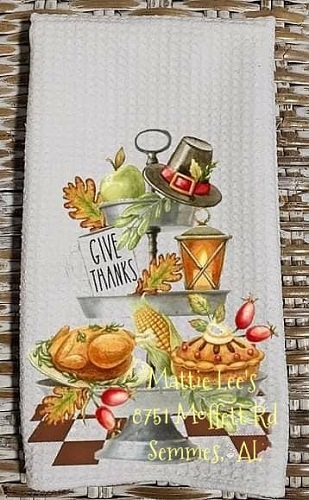 Sublimation. Give Thanks Kitchen Towel