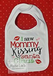 Mommy Kissing Santa Bib