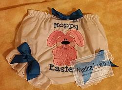Hoppy Easter Bloomers / Diaper Cover with Bows