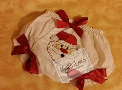 Santa Bloomers / Diaper Cover with Bows