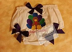 Thanksgiving Bloomers / Diaper Cover with Bows