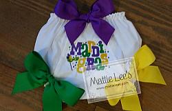 Mardi Gras Style #2 Bloomers / Diaper Cover with Bows