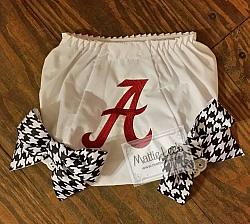 Alabama A Bloomers / Diaper Cover with Bows