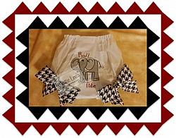 Roll Tide Bloomers / Diaper with Bows