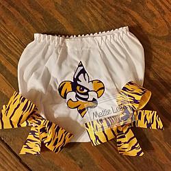 LSU Bloomers / Diaper Cover with Bows