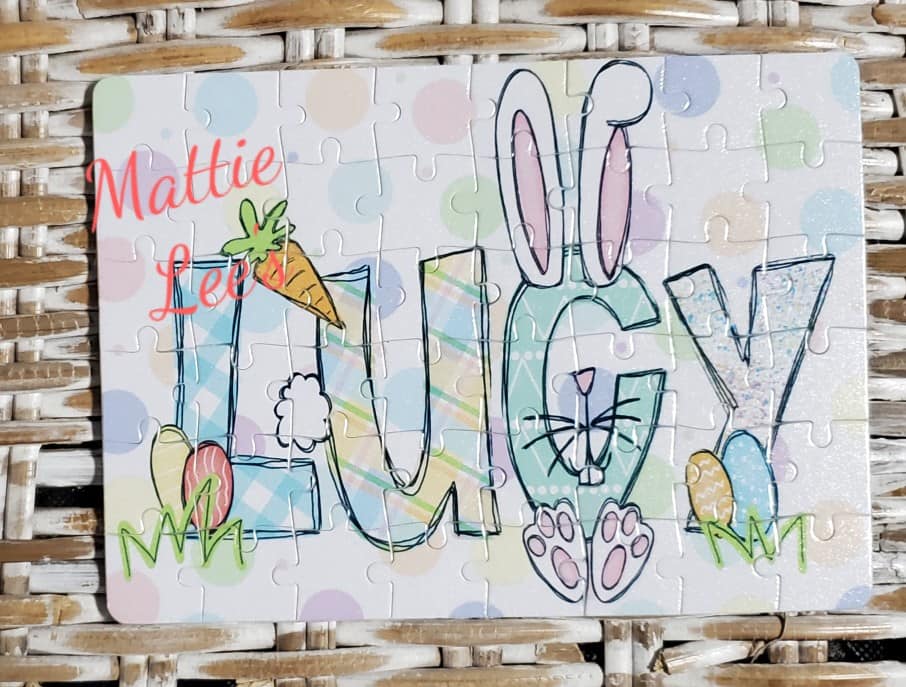 Easter Puzzle (Pastel Dots Background)