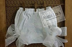 Cross Bloomers / Diaper Cover with Bows