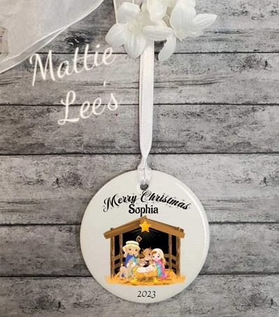 Nativity Merry Christmas - Ceramic