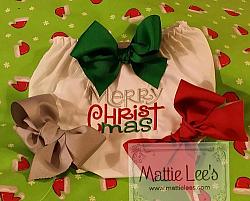 Merry Christmas Bloomers / Diaper Cover with Bows