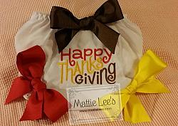 Happy Thanksgiving Bloomers / Diaper Cover