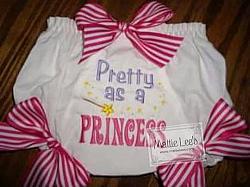 Pretty As A Princess Bloomers / Diaper Cover with Bows